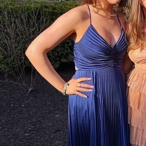 A.L.C. Aries Satin Pleated Maxi Dress